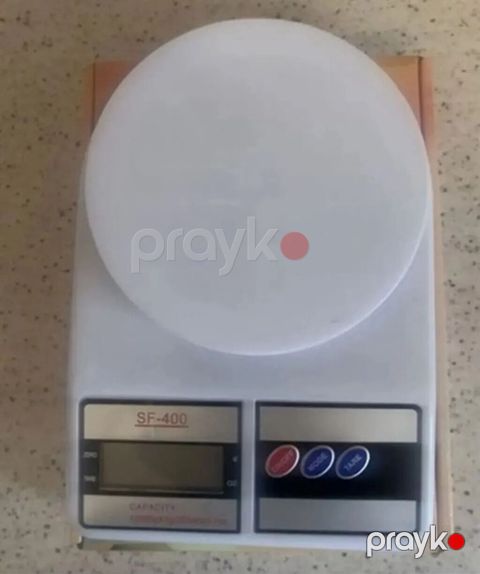 Mətbəx üçün elektron tərəzi SF-400 modeli. Məhsul qida məhsullarının