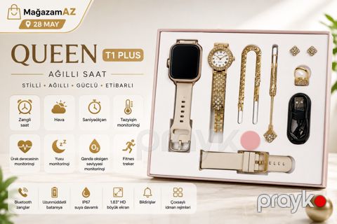 Ağıllı saat Queen T1 Plus Gold — Bakı