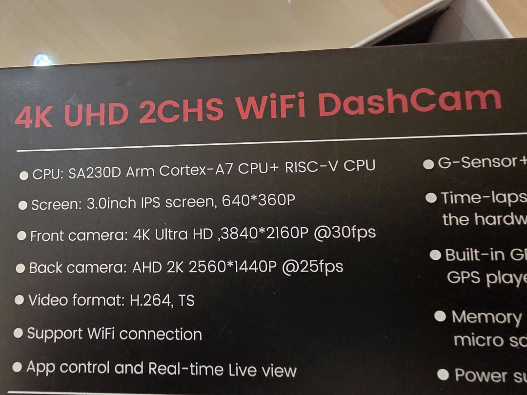4K UHD 2CHS WiFi DashCam — Ehtiyat hissələri və aksesuarlar, Bakı (3)