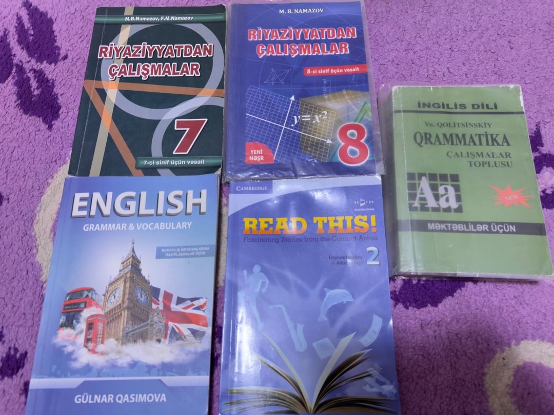 Riyaziyyat və ingilis dili kitabları — Məktəb və təhsil malları, Bakı