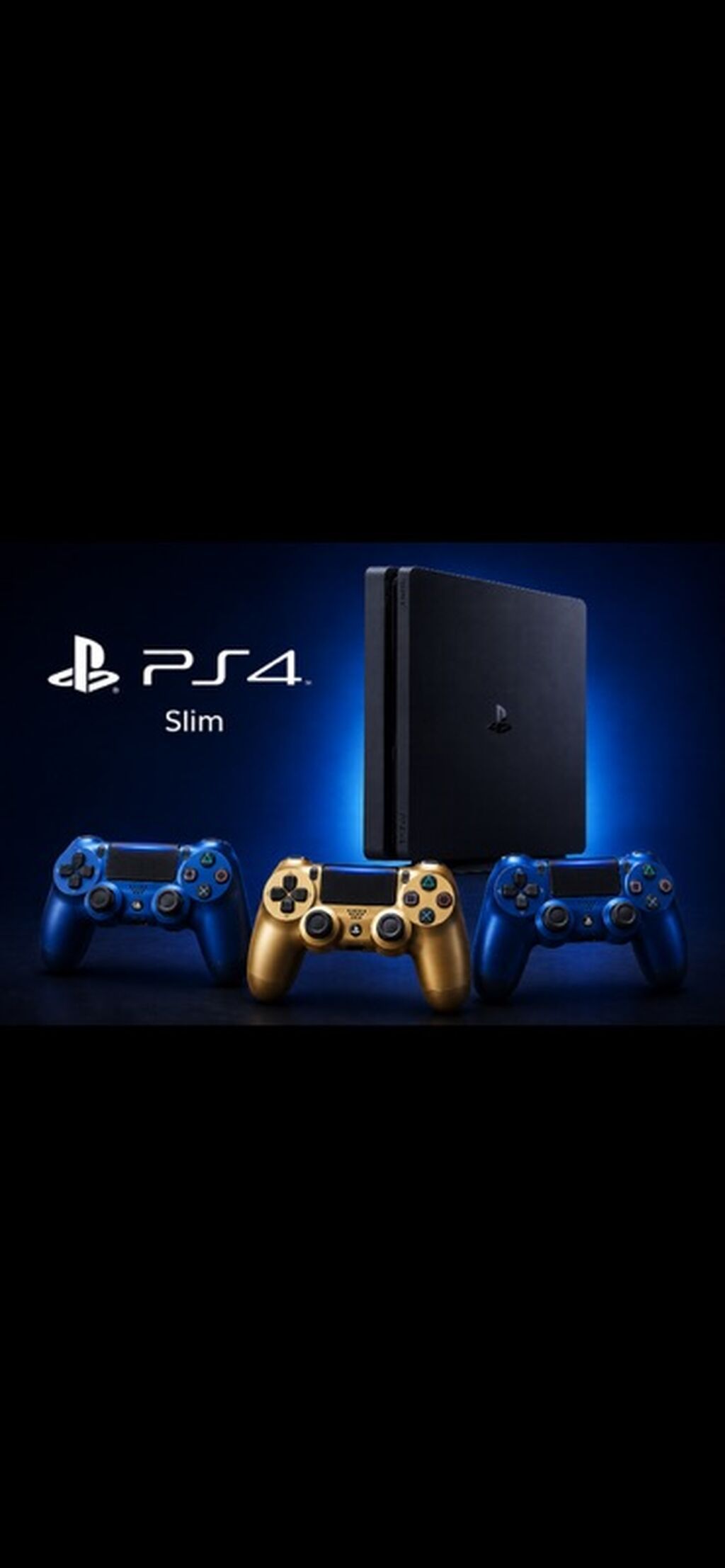 PlayStation 4 Slim komplekti - Model: PS4 Slim, qara rəng - Daxildir — Oyun konsolları, Bakı (2)