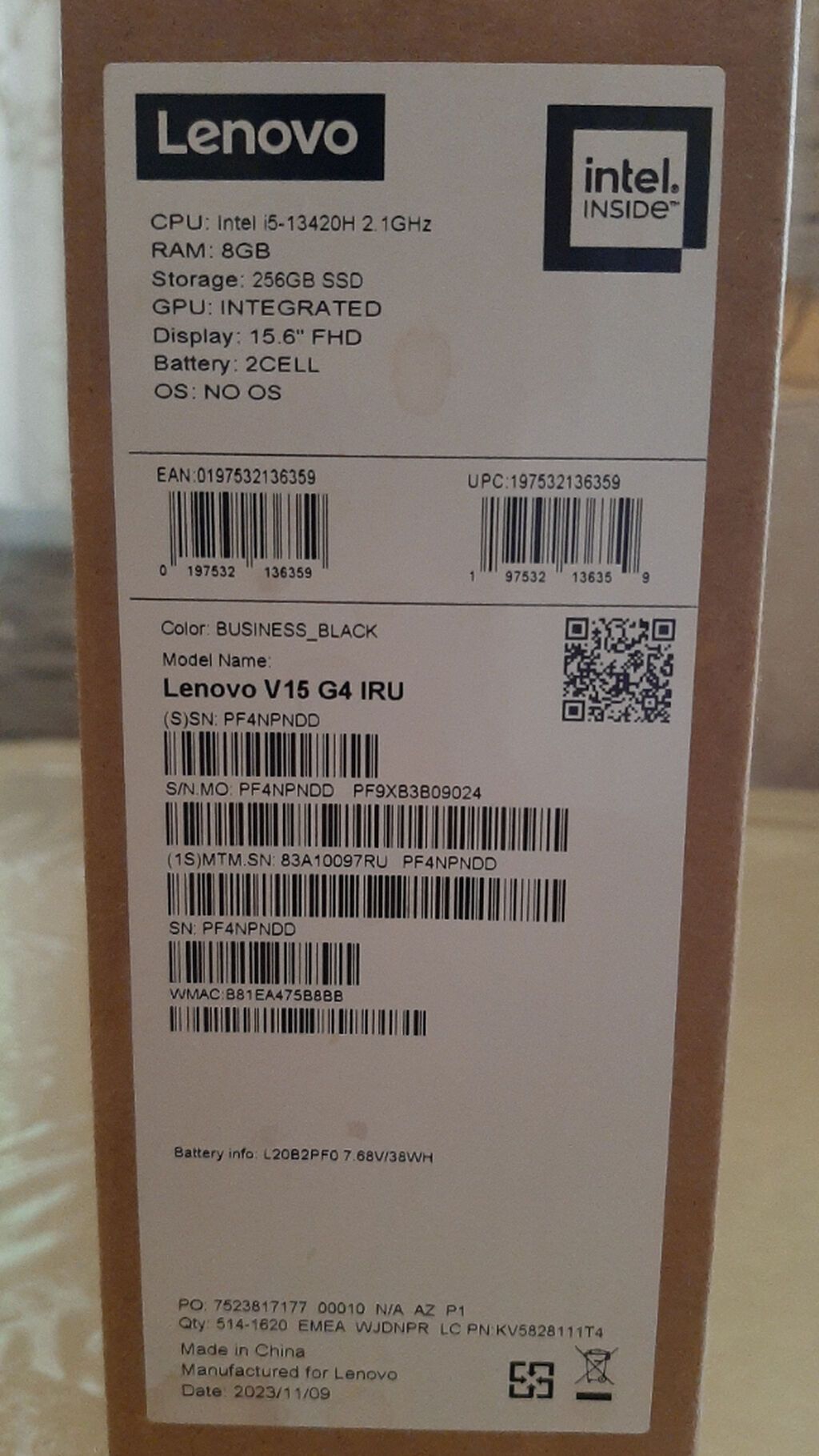 Lenovo noutbuk - Model xətti: Lenovo (şirkət loqolu və korpus — Lenovo, Gəncə (5)