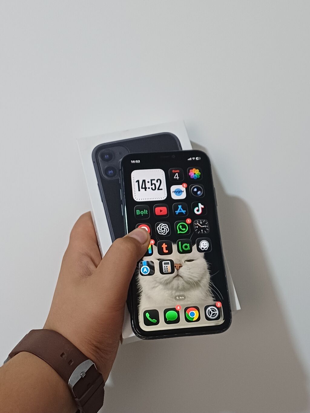 IPhone 11, 64 GB, Qara, Zəmanət, Simsiz şarj, Face ID — Apple iPhone, Bakı (3)