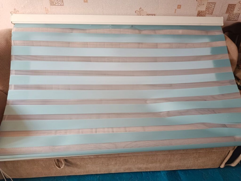 Zebra jalüz pərdə dəsti - Növ: Zebra tipli rulon pərdə - Rəng: Açıq — Pərdələr, kornişlər, jalüzilər, Bakı (5)