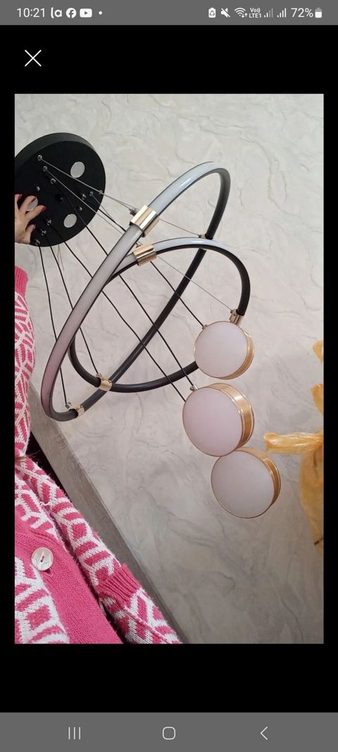 Led Çılçıraq, 3 lampa, Metal — Bakı