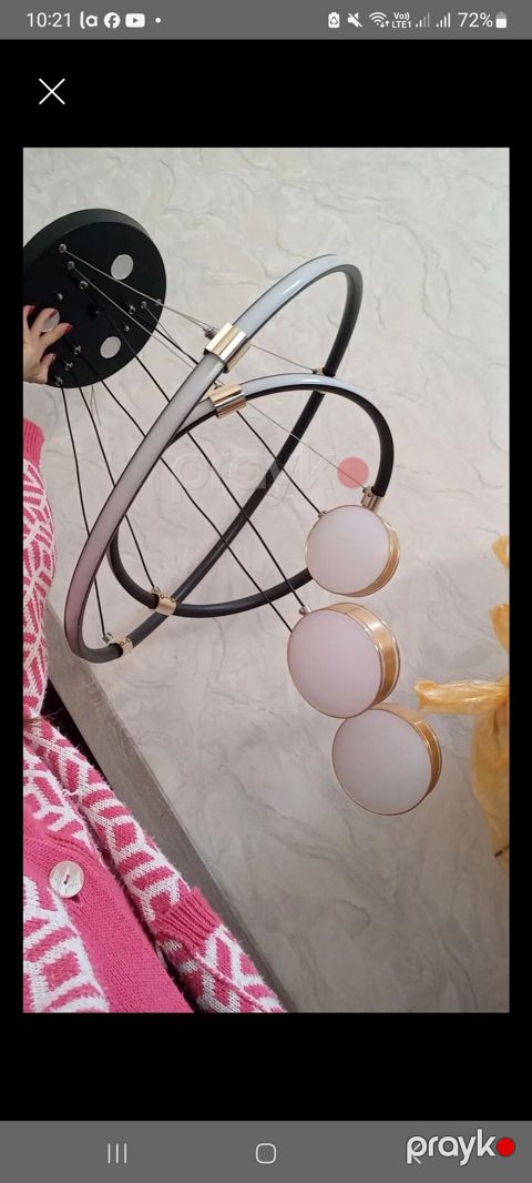 Led Çılçıraq, 3 lampa, Metal — Bakı