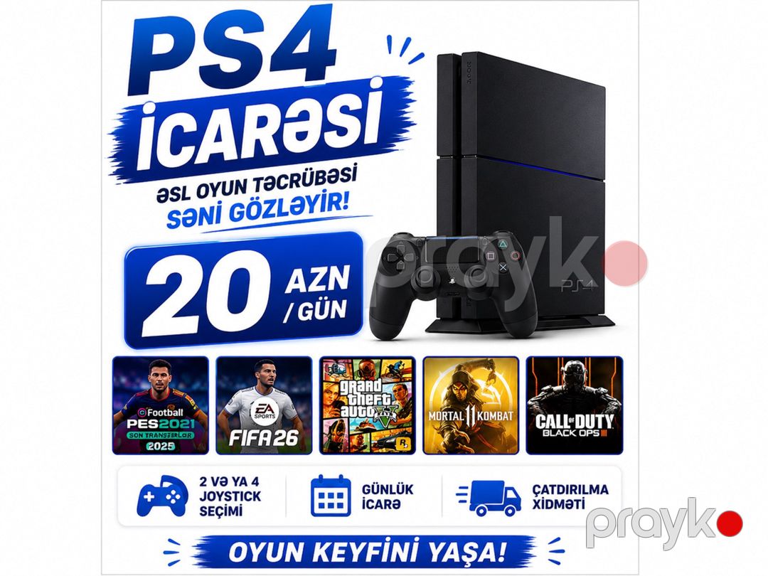 PlayStation 4 icarəyə verilir — Avadanlıq icarəsi, Bakı (2)