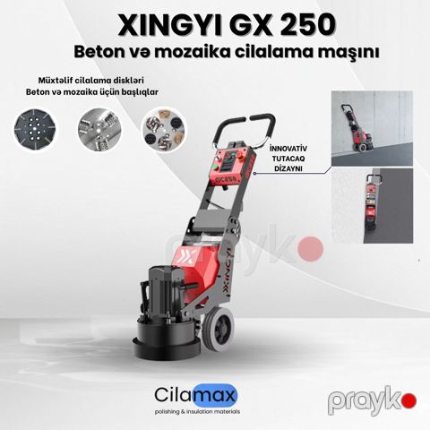Beton və mozaika cilalama maşını HTG GX250 — Bakı