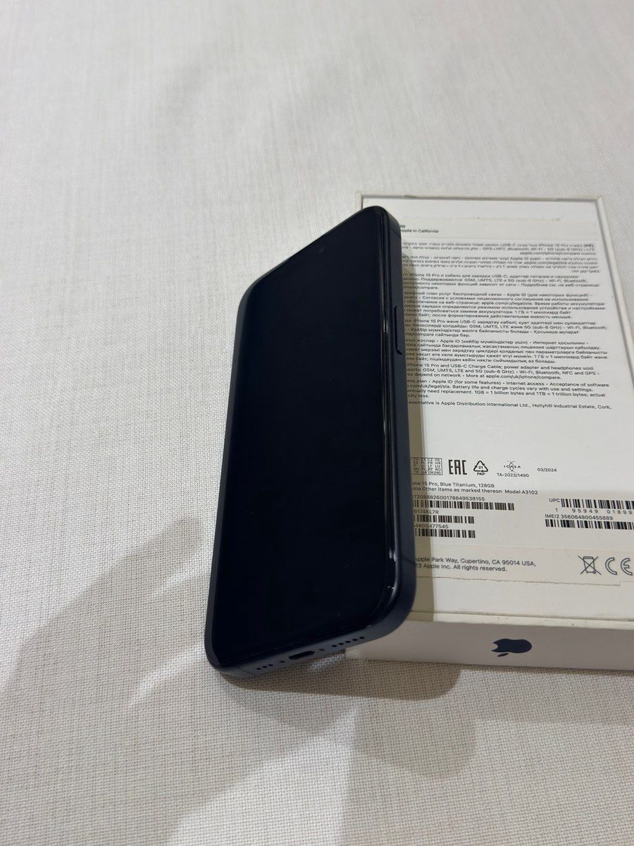 Apple iPhone 15 Pro Blue Titanium 128GB/8GB — Smartfonlar, Bakı (2)