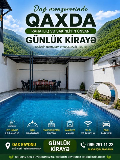 Villa kirayə verilir, Qax r — Qax