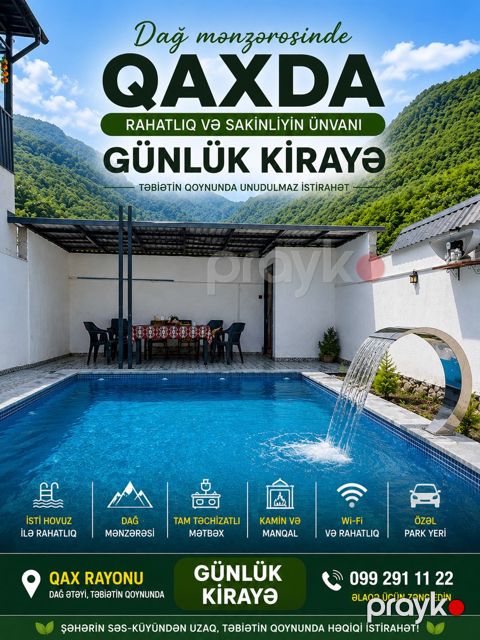 Villa kirayə verilir, Qax r