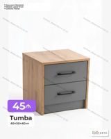 Tumba – 40×50×40 sm - İki çekmecəli, kompakt dizayn - Korpus: ağac — Комоды и тумбы