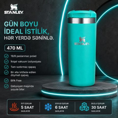 Stanley Paslanmaz Polad Termos Mug – Sızdırmaz, Vakuum İzolyasiyalı 470 ML — Bakı