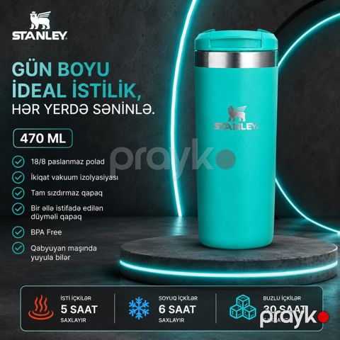 Stanley Paslanmaz Polad Termos Mug – Sızdırmaz, Vakuum İzolyasiyalı 470 ML — Bakı