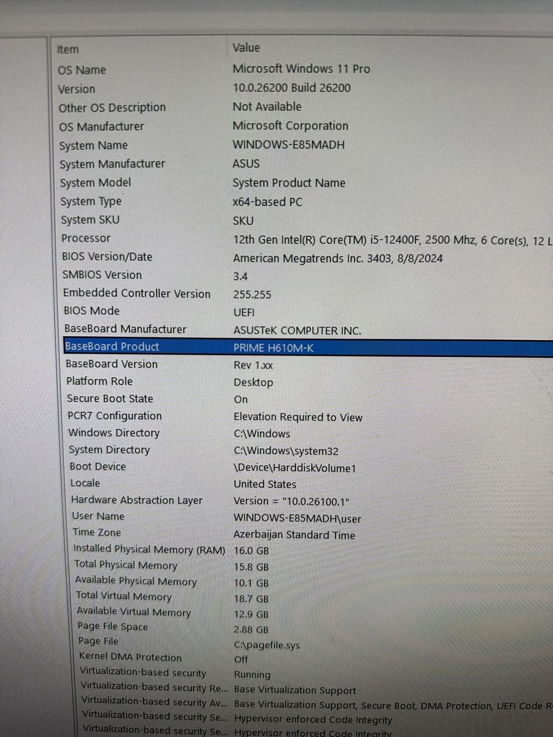 Gaming PC i5-12400F, RTX 4060 8GB, RAM 16GB DDR5, SSD 500GB NVMe — Masaüstü kompüterlər, Bakı (7)