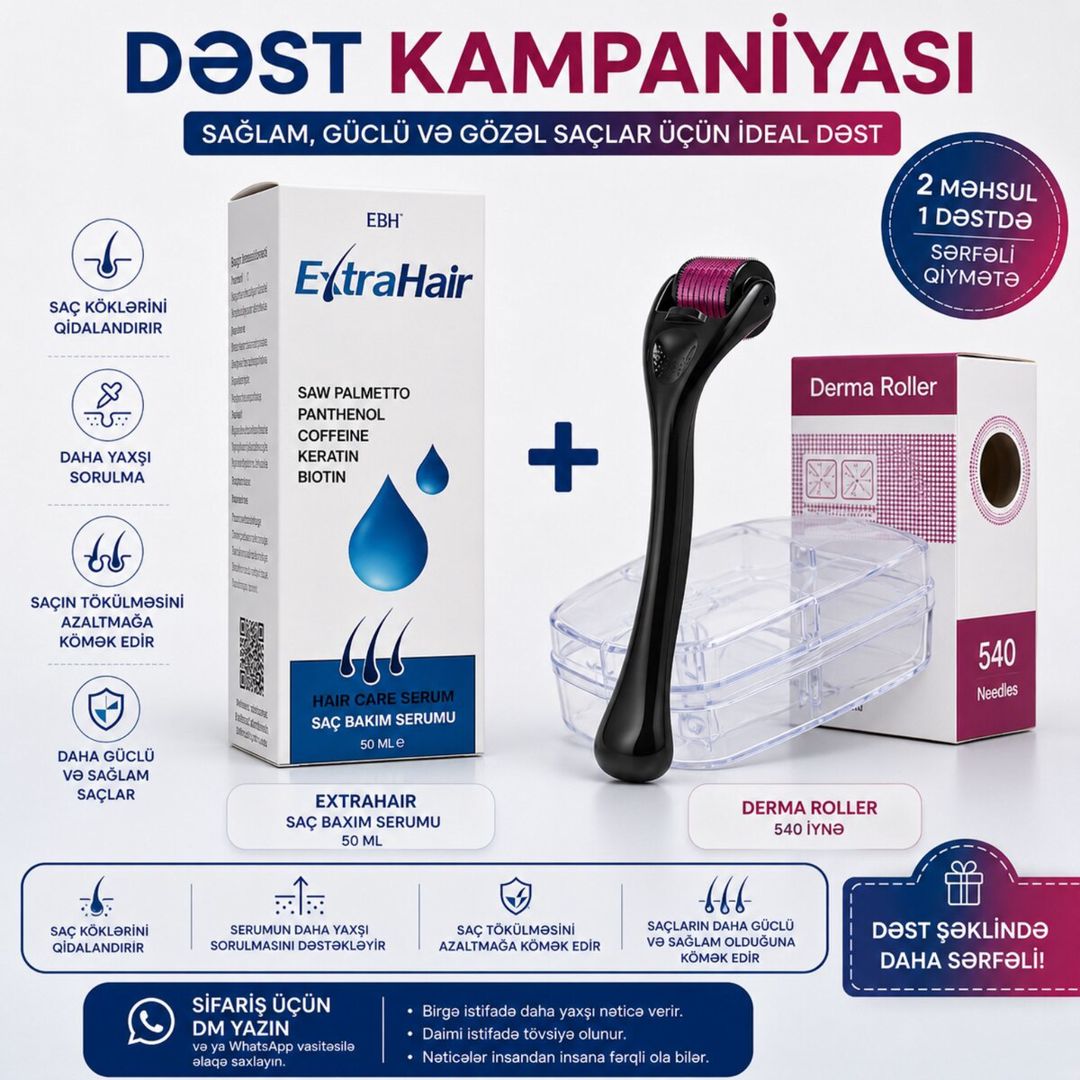 Extra Hair+Dermaroller — Gözəllik və səhiyyə, Bakı (4)