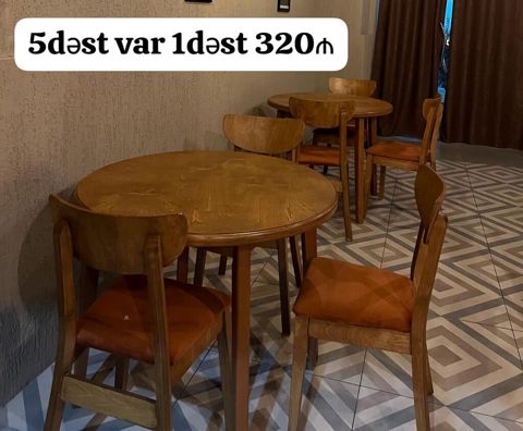 Kafe restoran uçun masa desti 5destdir bir dəst 320₼