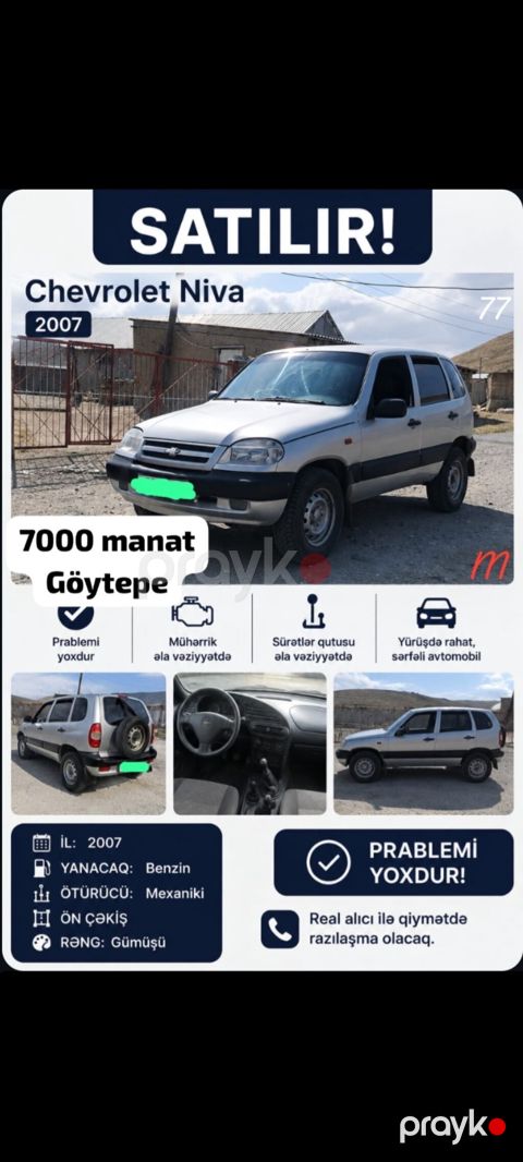 Chevrolet Niva, 2007 – Göytəpə - Qiymət: 7000 manat - Yanacaq: Benzin