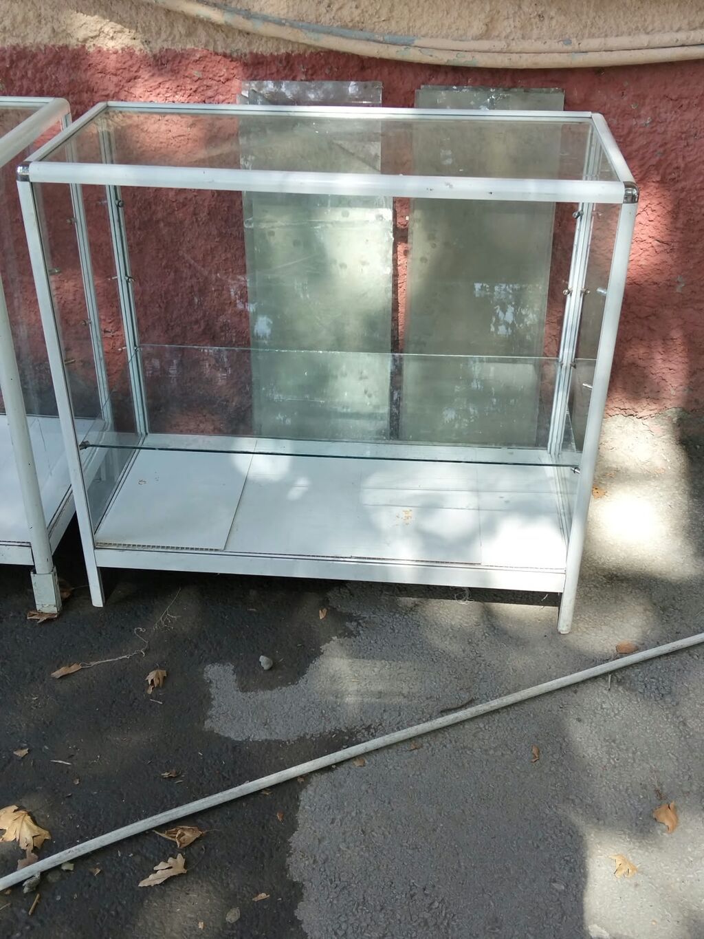 Şüşə vitrin (2 ədəd) - Material: alüminium karkas, 4 tərəfi şəffaf — Vitrini, Mingəçevir (2)