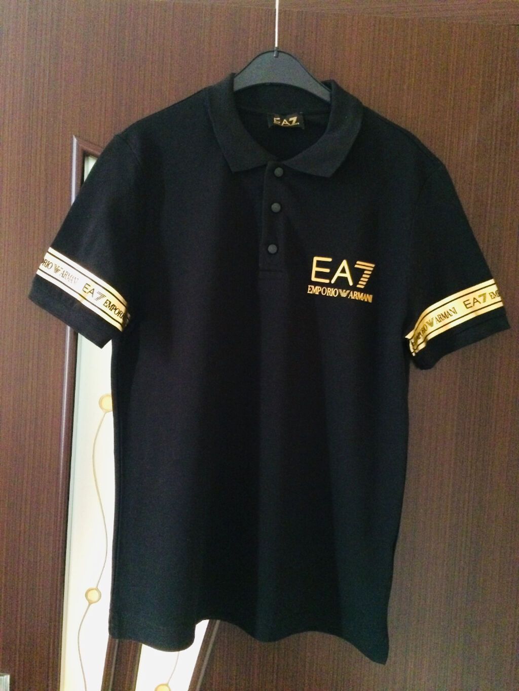 Polo köynək, Emporio Armani, M, rəng - Qara — Futbolka və polo, Bakı (3)