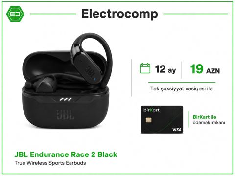 Qulaqlıq JBL Endurance Race 2 Black — Bakı