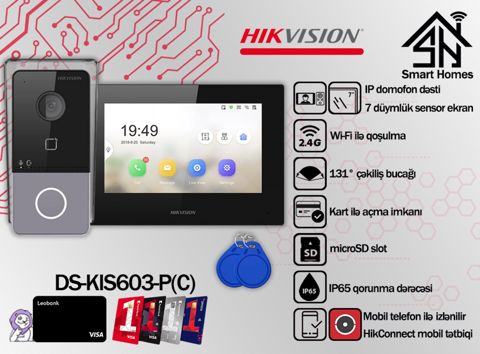 "Hikvision" IP domofon dəsti DS-KIS603-P — Bakı