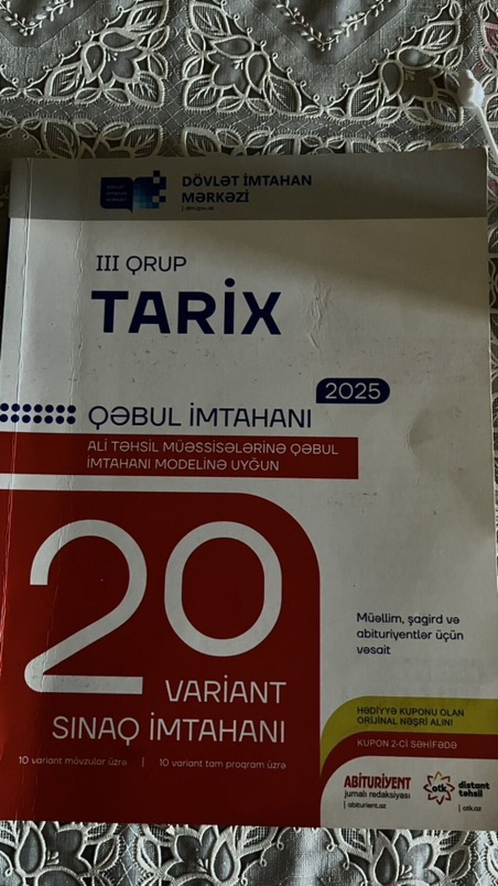 Tarix fənni üzrə hazırlıq üçün 2 vəsait dəsti: “Tarix – Mövzu sınaq — Kitablar, Bakı (2)
