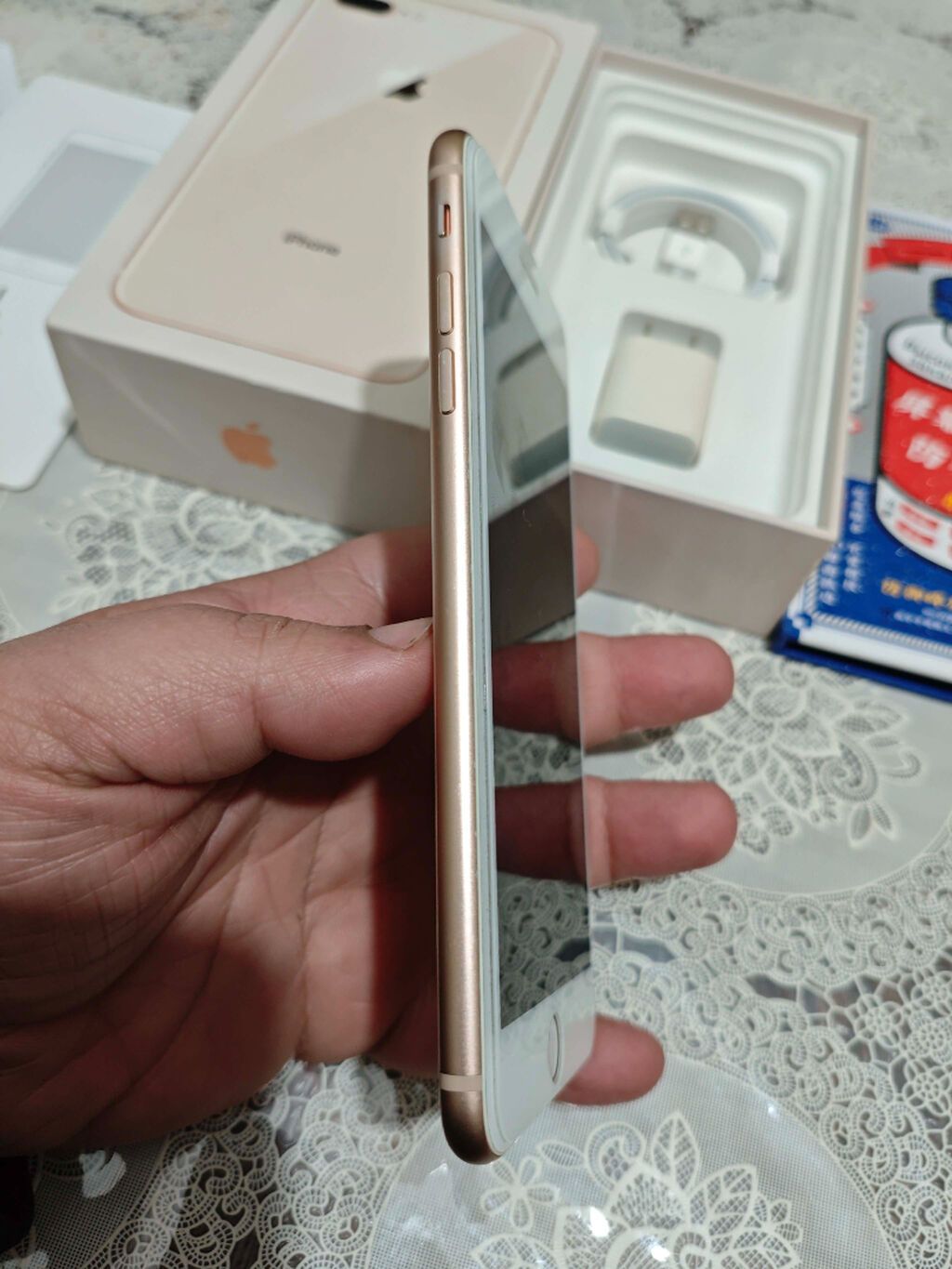 IPhone 8 Plus, 64 GB, Qızılı, Zəmanət, Barmaq izi, Simsiz şarj — Apple iPhone, Bakı (4)