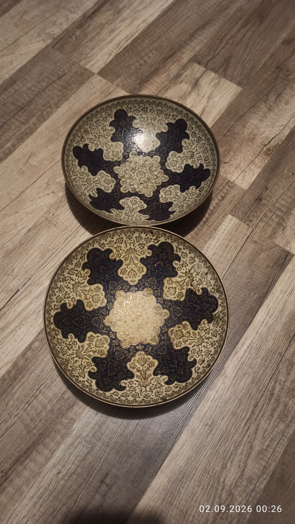 Boşqablar, 2 ədədli dəst, rəng - Qızılı, Metal — Süfrə qabı, Bakı (3)