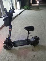 FaSTer RS7 elektrik skuteri - Güclü ikili amortizatorlu ön asqı və — Скутеры, ролики