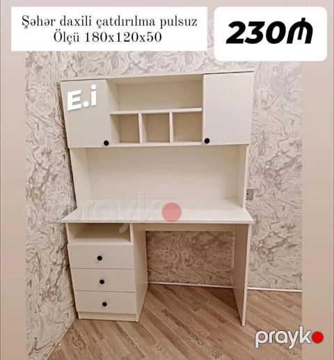 Məhsul 1: Üstlü iş masası - Ölçü: 180x120x50 sm (şəkildə — Mehdiabad