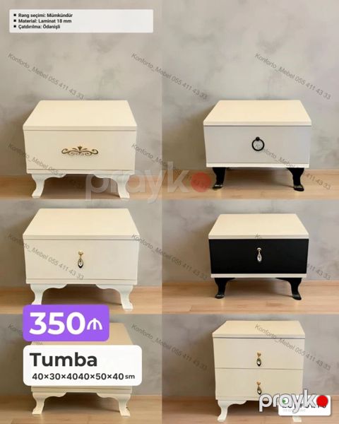 Tumba – klassik və zərif dizayn - Ölçülər: 40×30×40 və 50×40 sm — Bakı