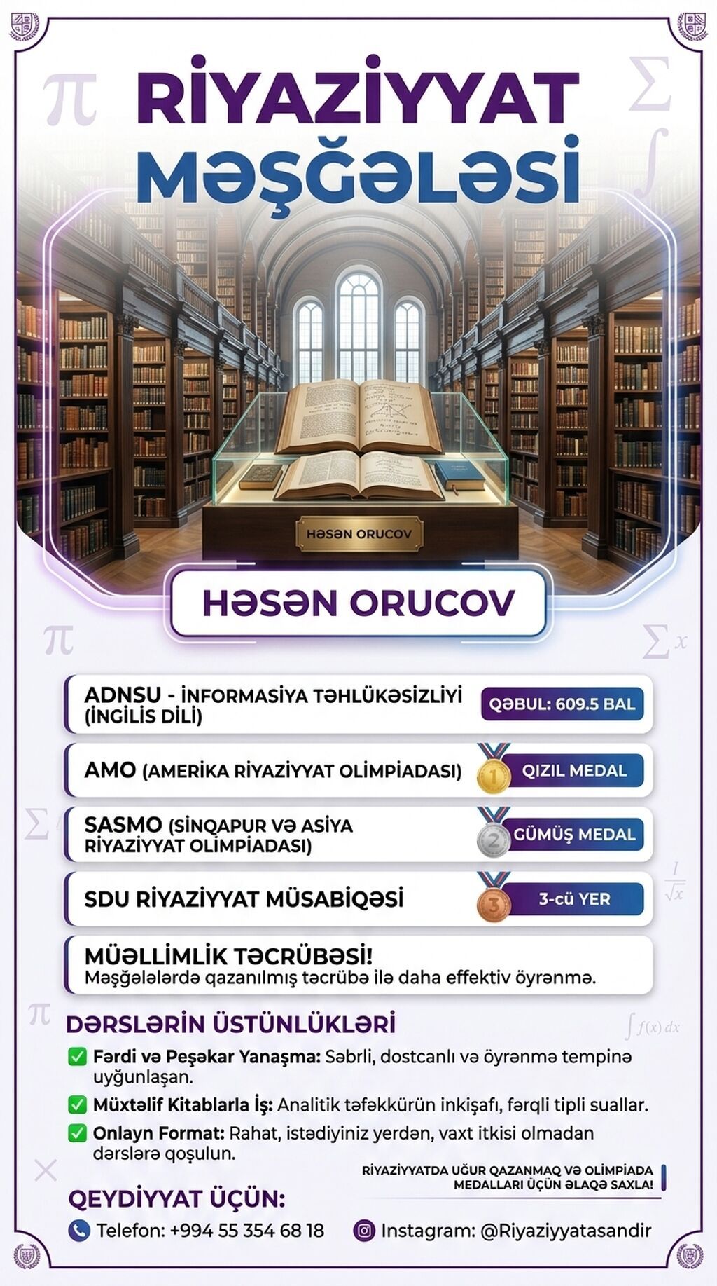Repetitor, Riyaziyyat, Azərbaycan dili — Fərdi dərslər, Sumqayıt (2)