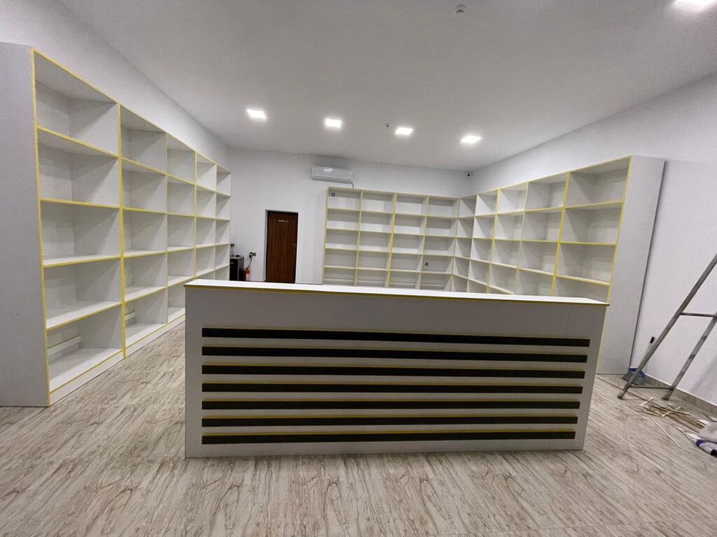 Mağaza üçün mebel dəsti – kassalı resepsiyon masası və divar rəf — Mebel, Lənkəran