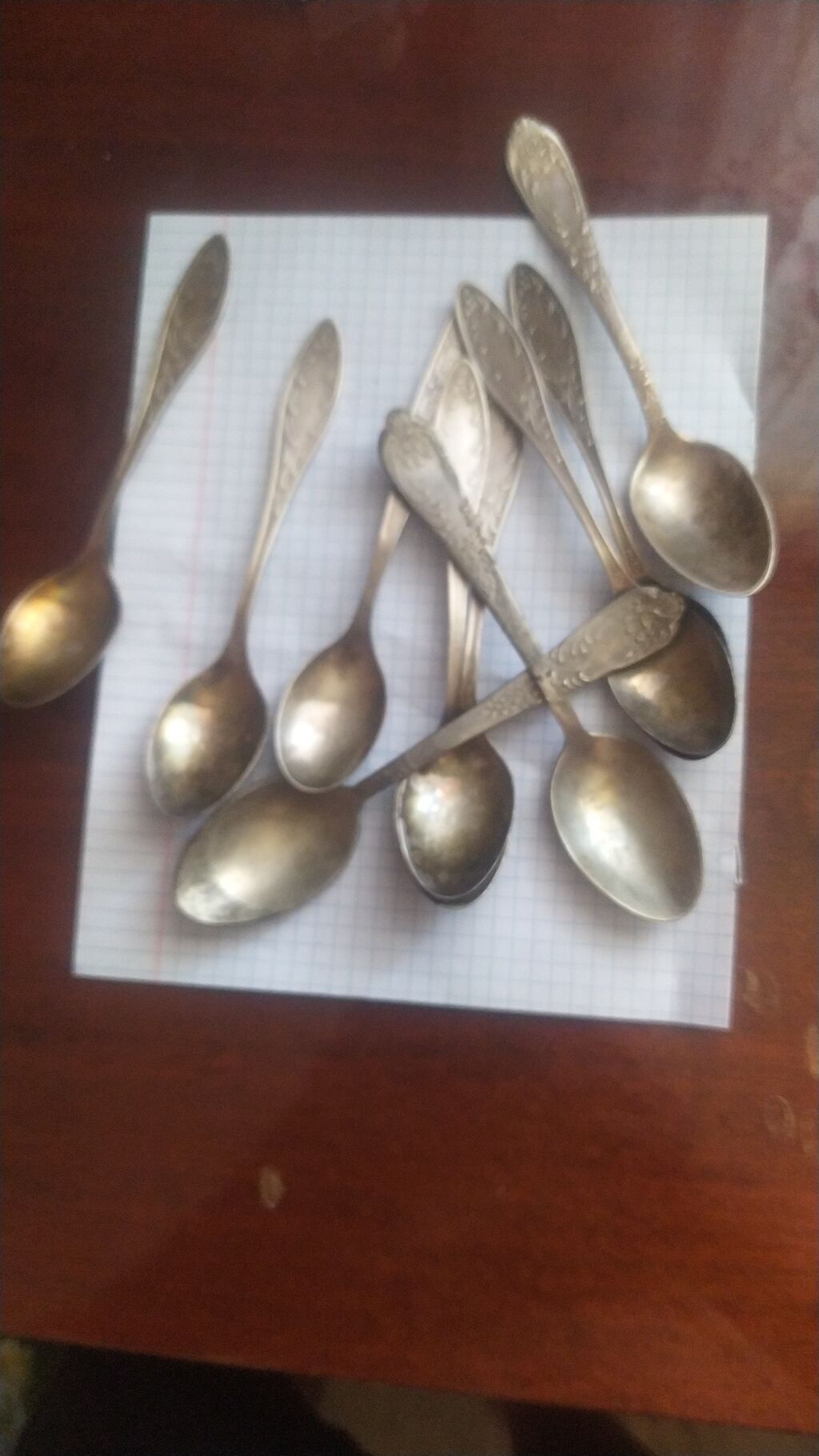 Məhsul: Kiçik metal çay qaşıqları dəsti Melchior qədim qaşıqlar — Qaşıq, çəngəl, bıçaq, Digah (3)