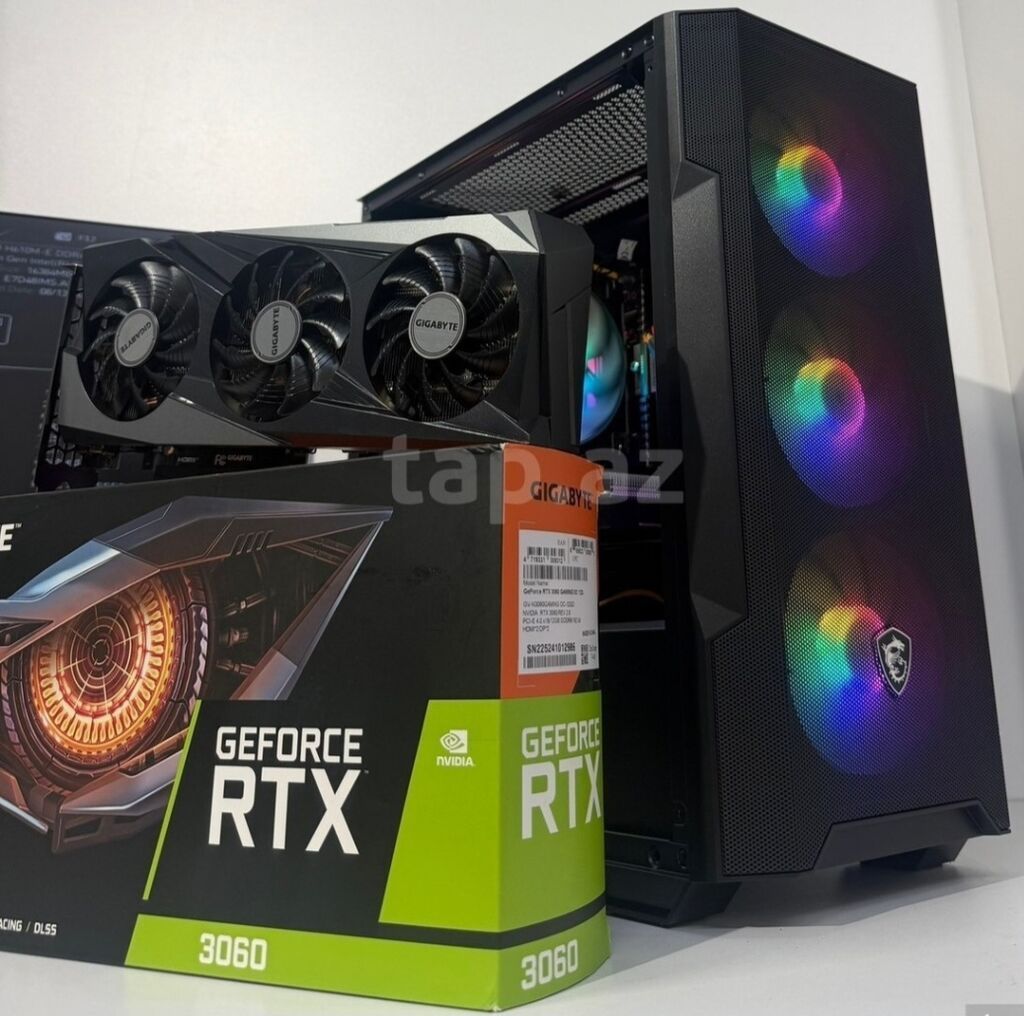 Msi Case 4 eded RGB Fan CPU: intel Core TM Cpu: i5-12400F Ram: 16 RAM — Masaüstü kompüterlər, Xırdalan (4)