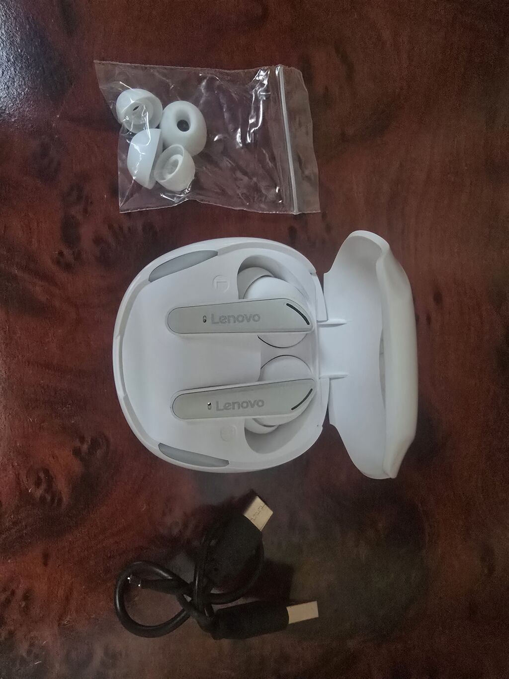 Yeni Simsiz (Bluetooth) Qulaqcıqlar, Lenovo, rəng - Ağ — Qulaqcıqlar, Gəncə (3)