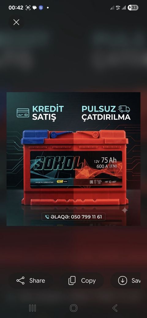 Akkumulyatorlar Kreditlə Satışda Avtomobiliniz üçün yeni — Digah