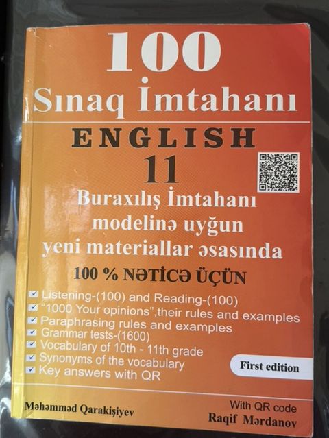 Məhsul: “100 Sınaq İmtahanı – English 11” hazırlıq kitabı Təsvir — Bakı