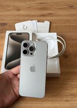 IPhone 15 Pro, 256 GB, Natural Titanium, Zəmanət, Simsiz şarj, Face ID — Axmedov — Apple iPhone