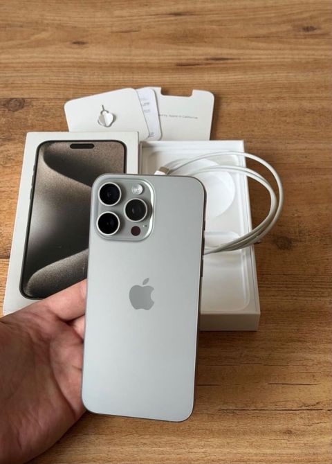 IPhone 15 Pro, 256 GB, Natural Titanium, Zəmanət, Simsiz şarj, Face ID — Digah