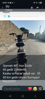 Elektrik skuteri/siklet tipli velosiped - 2 nəfərlik oturacaq — 2-ci əl əşyalar