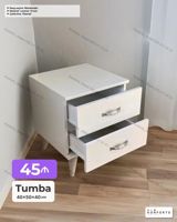 Ağ rəngli iki çekmeceli tumba - Ölçü: 40×50×40 sm - Material: 18 mm — Комоды и тумбы