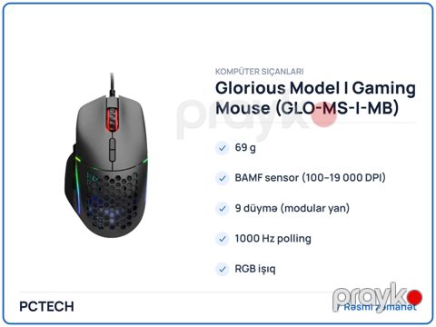 Glorious Model Gaming Mouse (Glo-ms-ı-mb) — Bakı