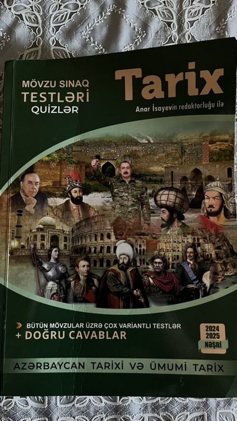 Tarix fənni üzrə hazırlıq üçün 2 vəsait dəsti: “Tarix – Mövzu sınaq — Bakı