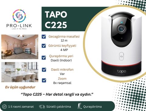 Wifi kamera Tapo C225 — Bakı