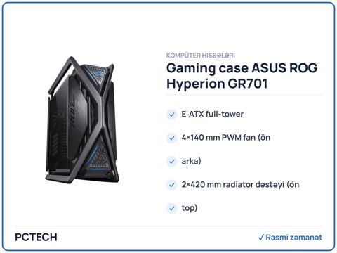 ASUS ROG Hyperion GR701 (90DC00F0-B39000) — Bakı