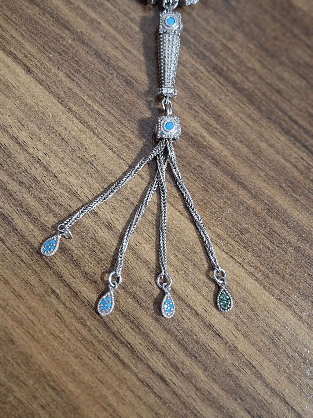 Gümüş üslubunda təsbeh/aksesuar - Material: metal ərintisi, antik — Uca bilərziklər, Digah (4)