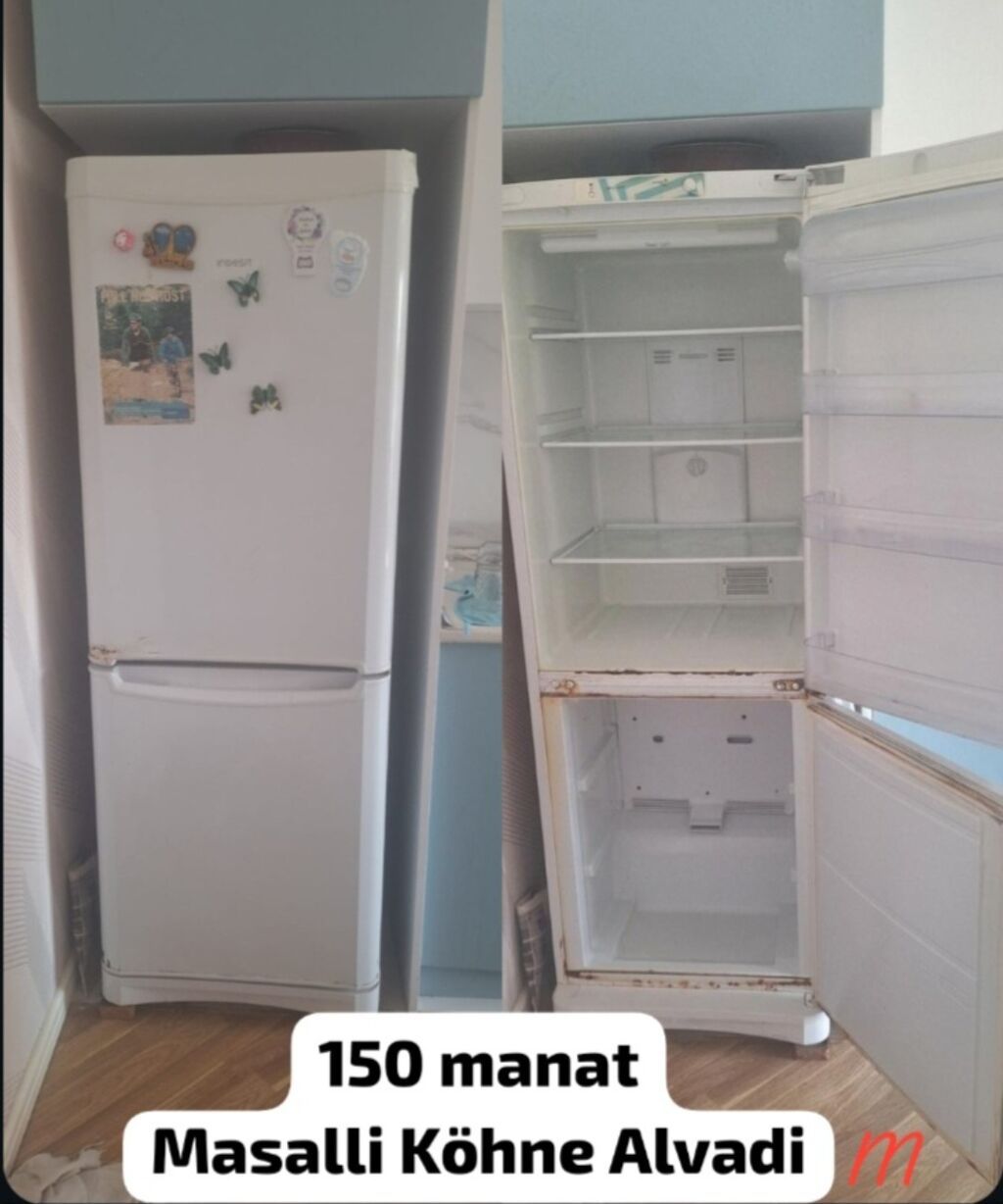 İki qapılı soyuducu - Üst kamera: soyuducu bölməsi, üç ədəd şüşə rəf — Soyuducular, Masallı