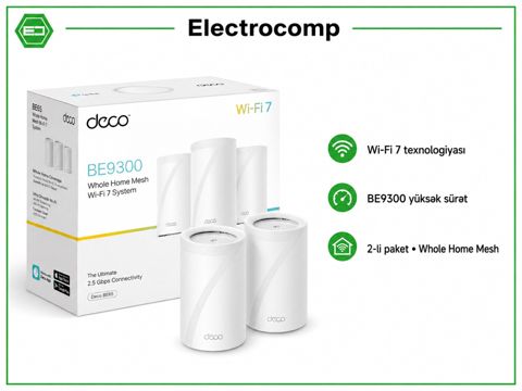 TP-Link Deco BE65 BE9300 Mesh Wi-Fi 7 Sistemi — Bakı